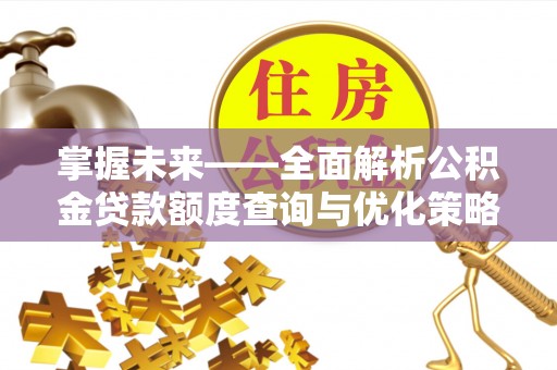 尖山掌握未来——全面解析公积金贷款额度查询与优化策略