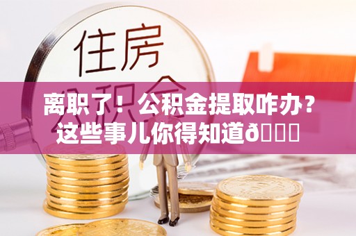 尖山离职了！公积金提取咋办？这些事儿你得知道😎