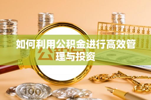 尖山如何利用公积金进行高效管理与投资